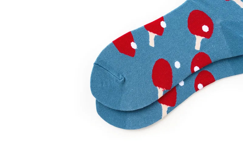 Novelty Happy Funny Men Graphic Socks Combed Cotton Omelette Frog Crazy Burger Salmon Corn Avocado Bird Fish Sock Christmas Gift