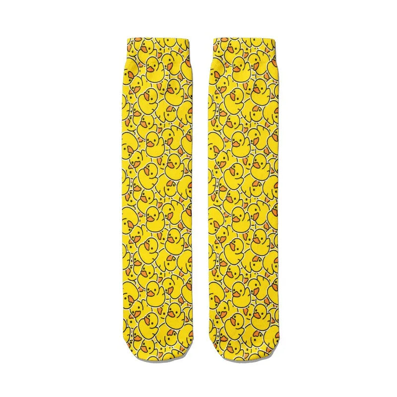 Cute Anime Cartoon Adventure Socks Yellow Street Role Playing Comics Female Men Socks Party Novelty Interesting Socks