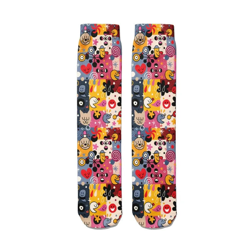 Cute Anime Cartoon Adventure Socks Yellow Street Role Playing Comics Female Men Socks Party Novelty Interesting Socks