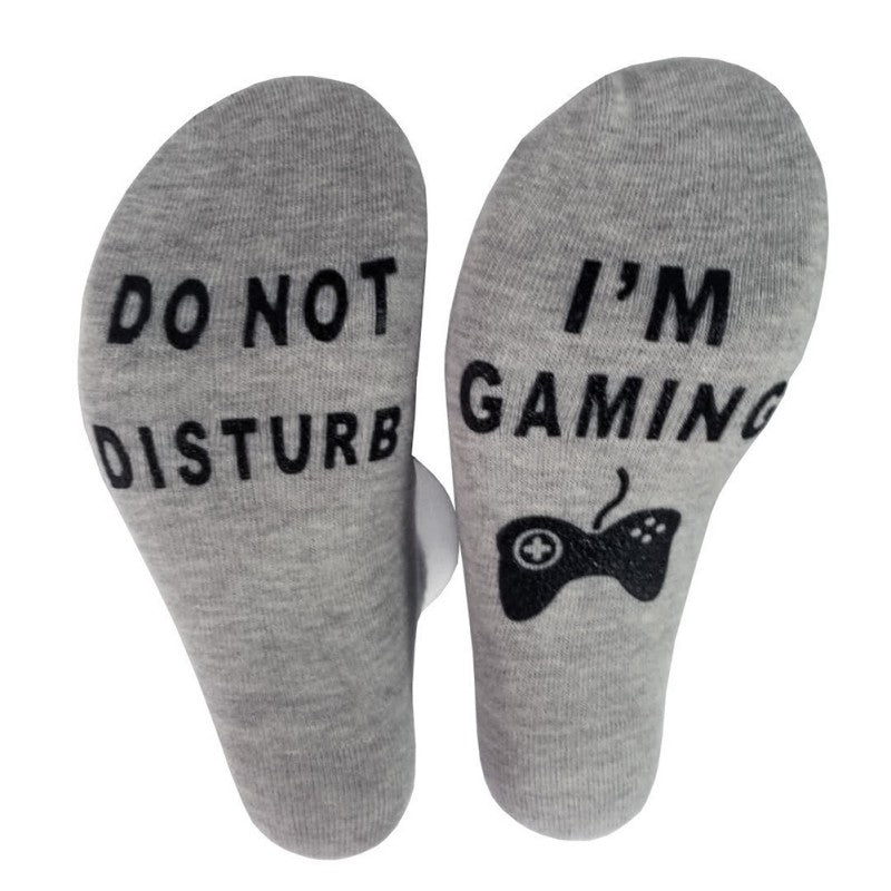 Do Not Disturb Gaming Socks Funny Cotton Warm Novelty Gamer Socks for Kid Teen Boys Mens Womens Game Lovers Sports Socks