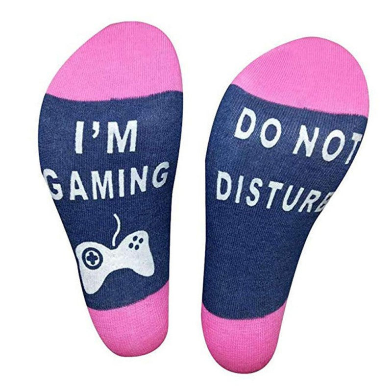 Do Not Disturb Gaming Socks Funny Cotton Warm Novelty Gamer Socks for Kid Teen Boys Mens Womens Game Lovers Sports Socks