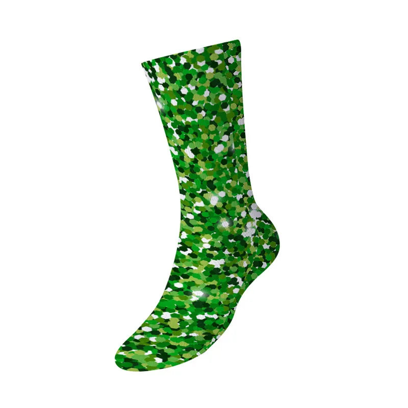 Leopard Snake Sexy Novelty Socks Women Funny Casual Cotton High Knee Socks Female Harajuku Happy Cartoon 3D Printed Men's Socks