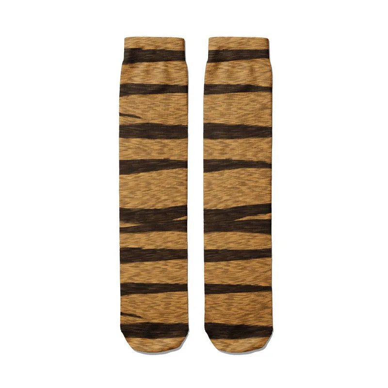 Novelty Happy Funny Men Socks 3D Animal Printed Socks Women Personality Punk skateboard Sock Christmas Gift Calcetines felices