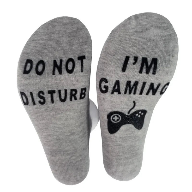 Do Not Disturb Gaming Socks Funny Cotton Warm Novelty Gamer Socks for Kid Teen Boys Mens Womens Game Lovers Sports Socks