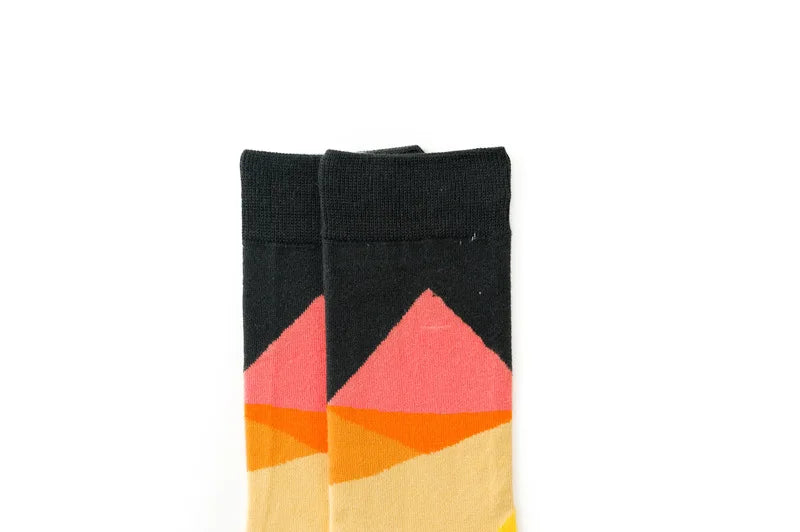 Novelty Happy Funny Men Graphic Socks Combed Cotton Omelette Frog Crazy Burger Salmon Corn Avocado Bird Fish Sock Christmas Gift