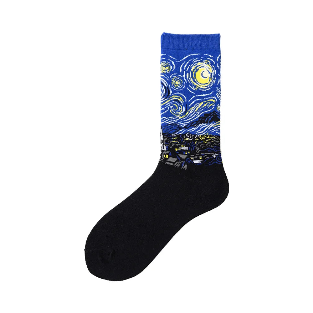 Novelty Happy Funny Men Graphic Socks Wholesale Combed Cotton Omelette Frog Crazy Burger Salmon Corn Avocado Bird Christmas Gift