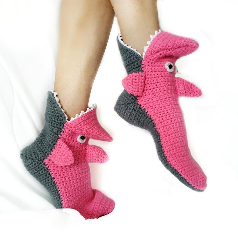 Funny Animal Socks for Adult Christmas Novelty Crocodile Floor Socks Creative 3D Chameleon Shark Socks Thick Knit 2022 Winter