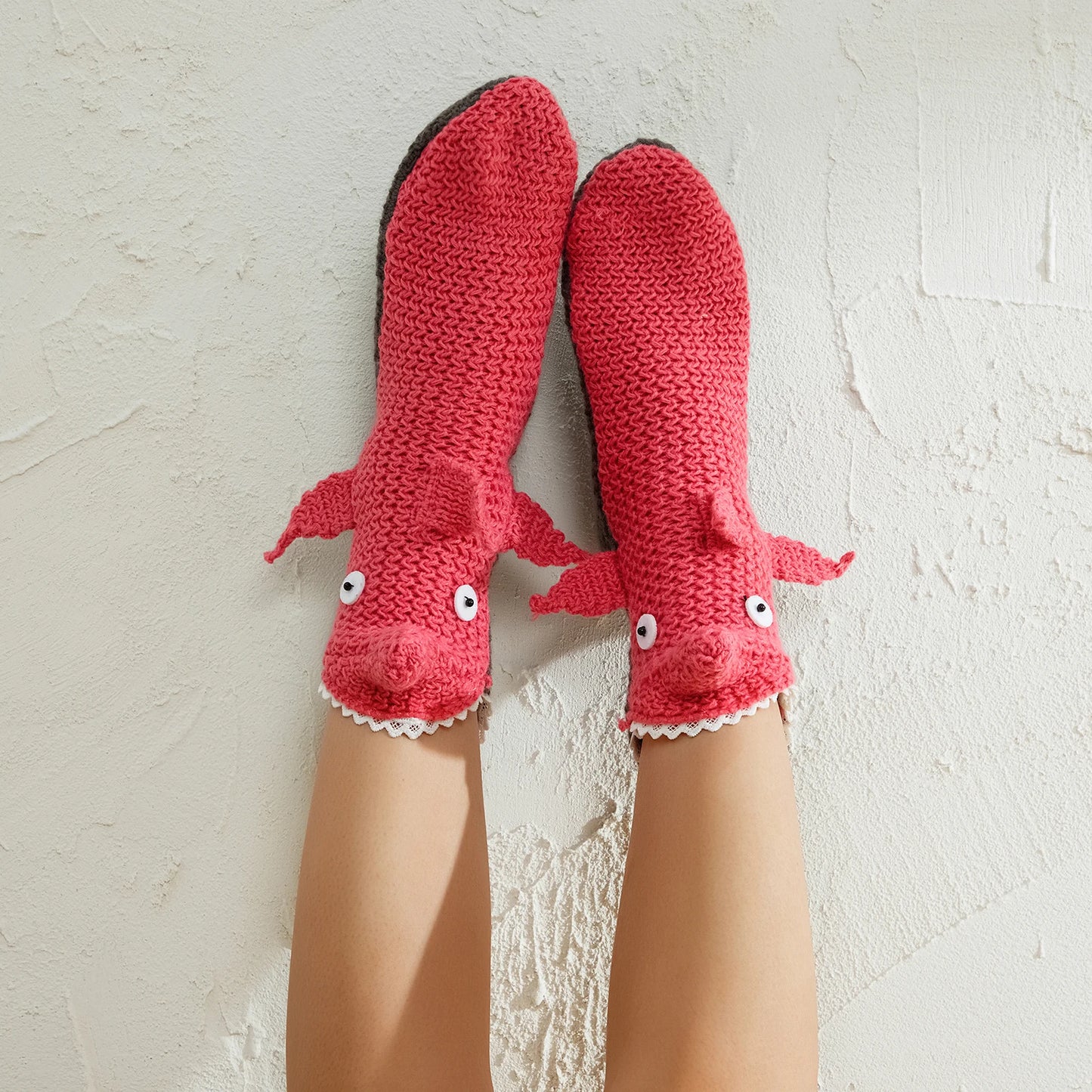 Funny Animal Socks for Adult Christmas Novelty Crocodile Floor Socks Creative 3D Chameleon Shark Socks Thick Knit 2022 Winter