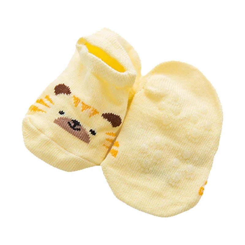 Newborn Baby Socks Non-Slip Cotton Girls Toddler Socks Cute Boys Clothes Accessories for 0-5 Years Children's Foot Socks