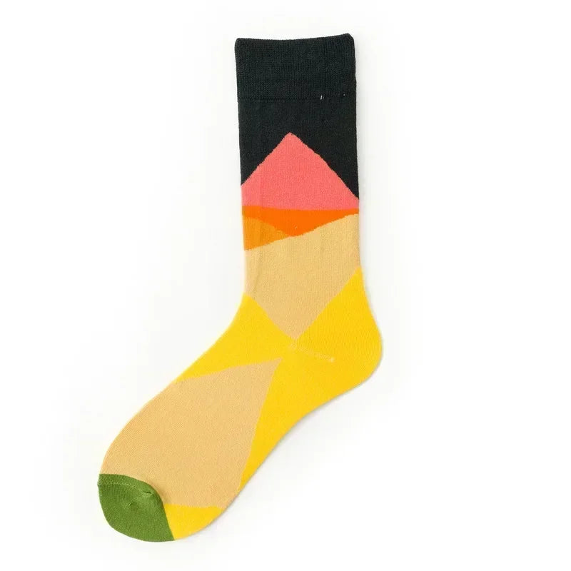 Novelty Happy Funny Men Graphic Socks Combed Cotton Omelette Frog Crazy Burger Salmon Corn Avocado Bird Fish Sock Christmas Gift