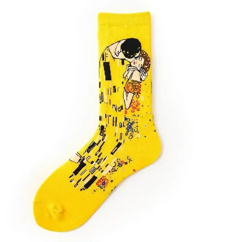 Novelty Happy Funny Men Graphic Socks Combed Cotton Omelette Frog Crazy Burger Salmon Corn Avocado Bird Fish Sock Christmas Gift