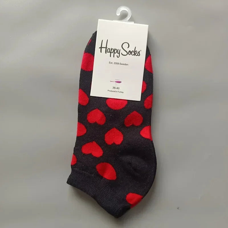 Novelty Happy Funny Mens Graphic Socks Summer Fruit Painting Dress Socks Low Cut SIZE 36-40