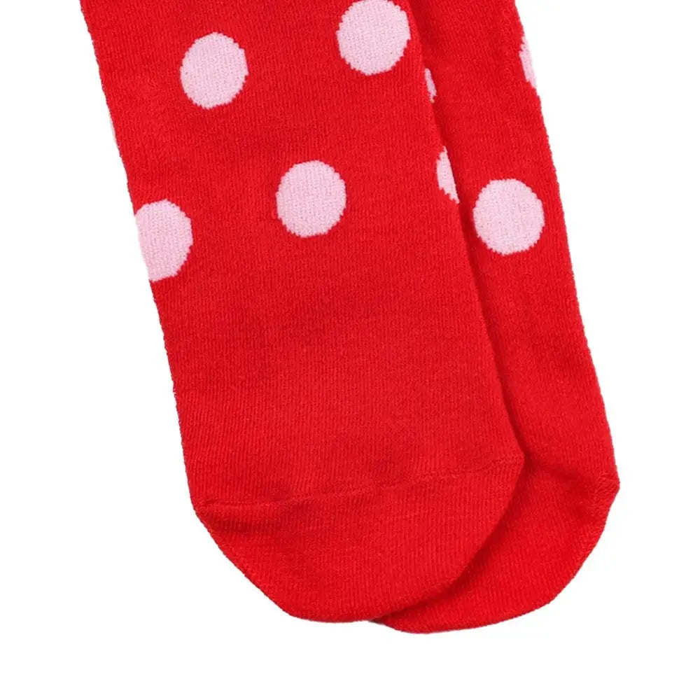 Novelty Polka Dot Thigh High Stockings Ladybug 80s 90s Red Black Dot Socks Knee High Socks for Women