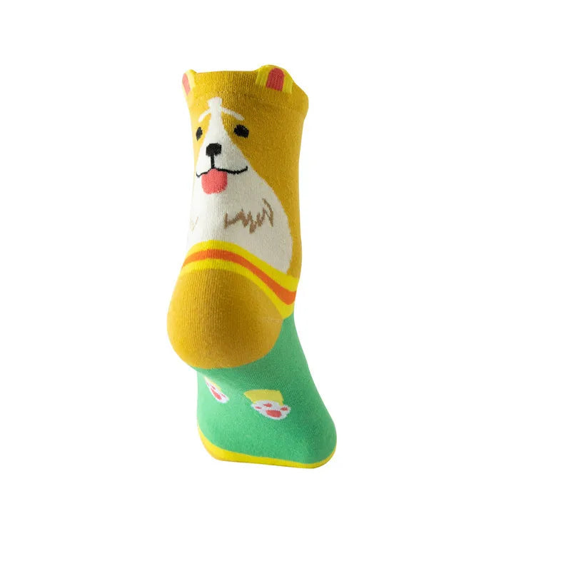 Cute Socks Womens Novelty Animal Socks for Girl Cartoon Cotton Casual Crew Funny Style Socks 1Pairs 5 Pairs