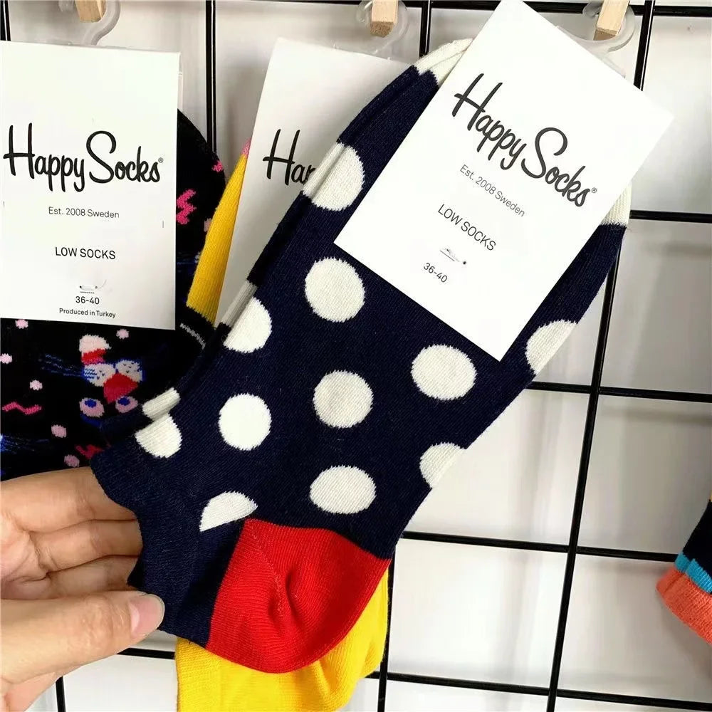 Novelty Happy Funny Mens Graphic Socks Summer Fruit Painting Dress Socks Low Cut SIZE 36-40