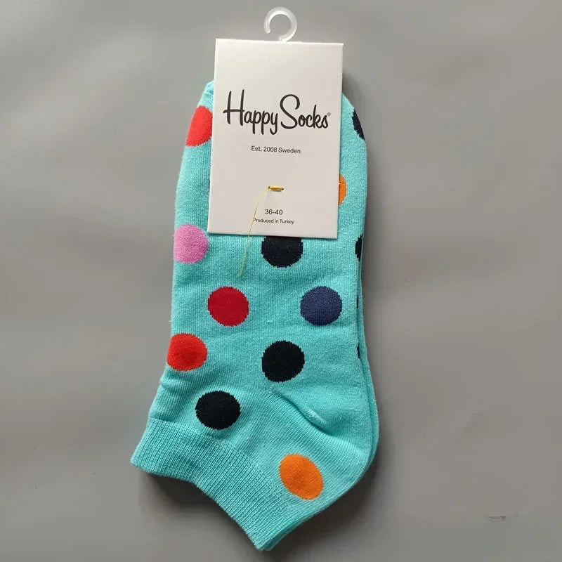 Novelty Happy Funny Mens Graphic Socks Summer Fruit Painting Dress Socks Low Cut SIZE 36-40