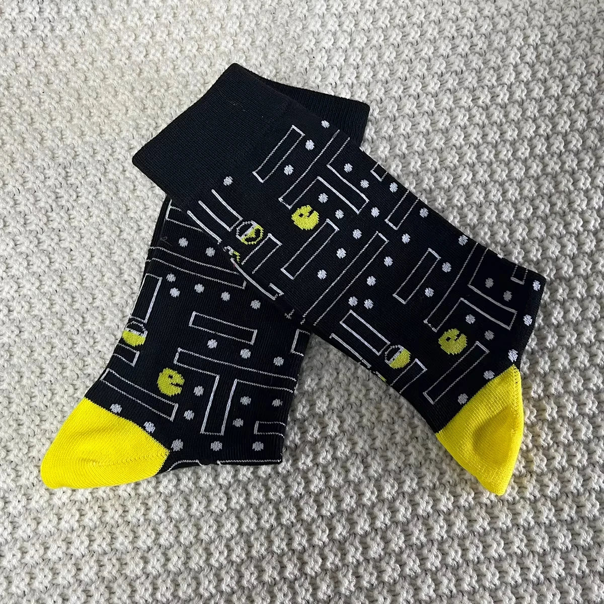 1 Pair Men's Funky Novelty Socks Unisex Old School Game Sock Trendy Fashionable Suit In All Seasons For Daily Street