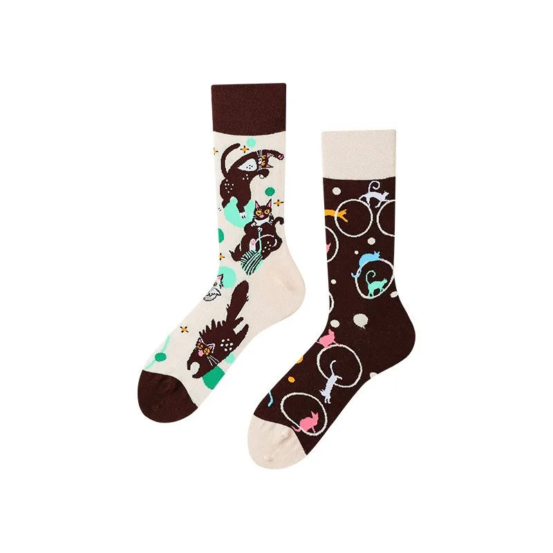 Men's Novelty Socks Men's Fun Dress Socks AB Styles Fashion Personality Cartoon Colorful Funky Fancy Crazy Funny Casual Socks