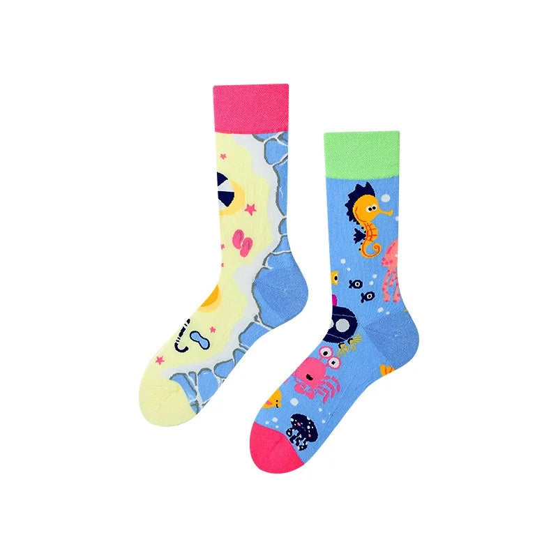 Men's Novelty Socks Men's Fun Dress Socks AB Styles Fashion Personality Cartoon Colorful Funky Fancy Crazy Funny Casual Socks