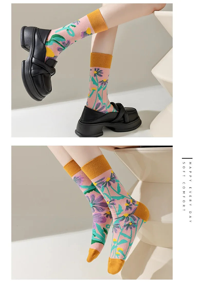 Men's Novelty Socks Men's Fun Dress Socks AB Styles Fashion Personality Cartoon Colorful Funky Fancy Crazy Funny Casual Socks