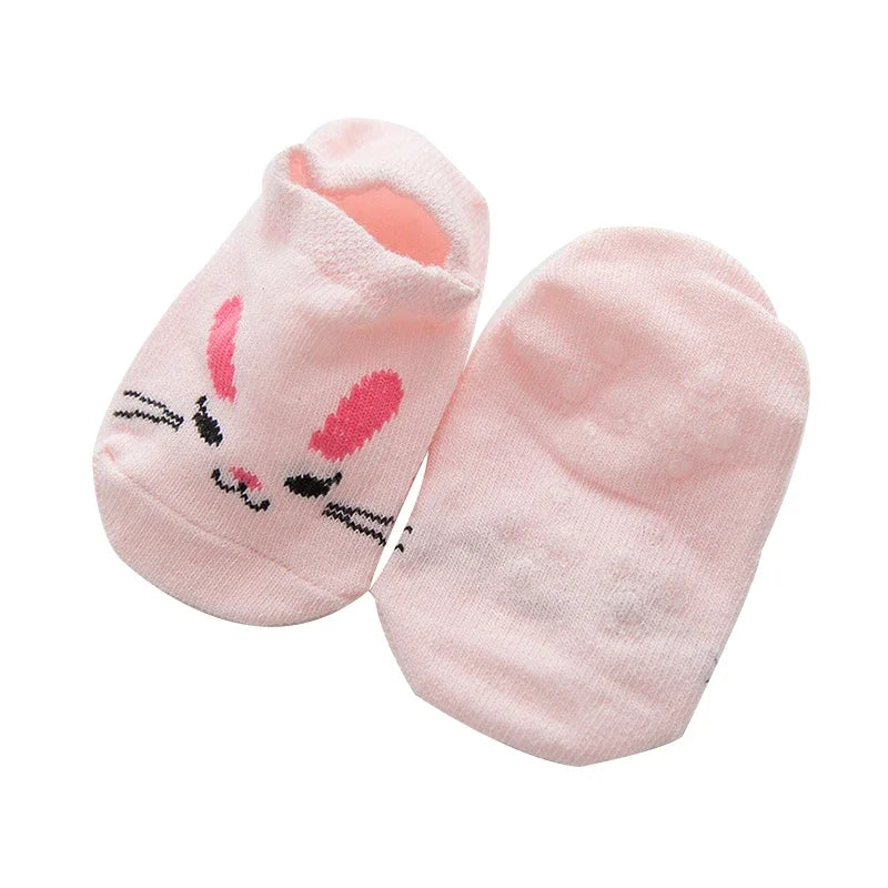 Newborn Baby Socks Non-Slip Cotton Girls Toddler Socks Cute Boys Clothes Accessories for 0-5 Years Children's Foot Socks