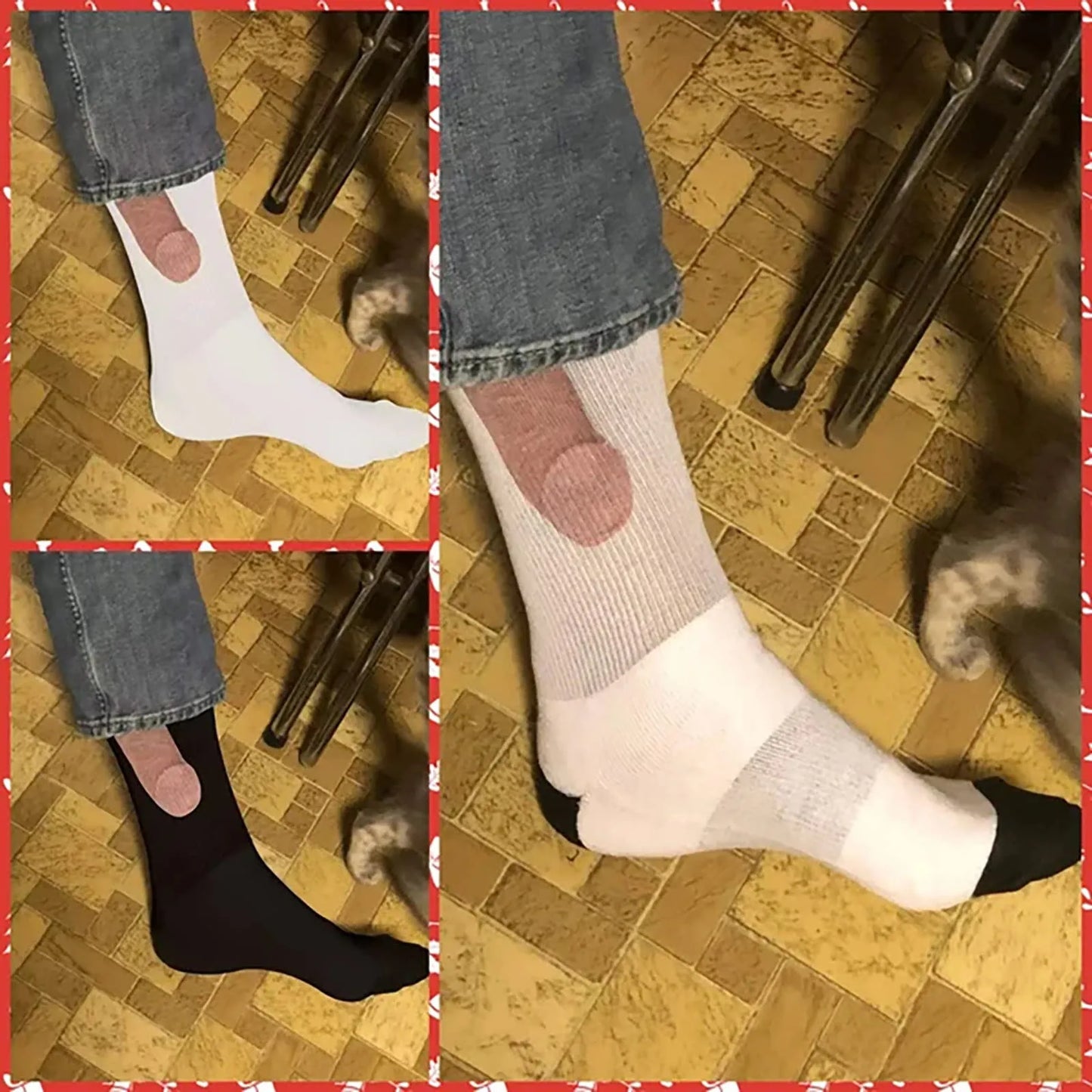 1 Pair Fun Men And Women Casual Socks,Fun Pattern Casual Socks Bag Cotton Novelty Socks Christmas gift 2024 hip-hop fun socks