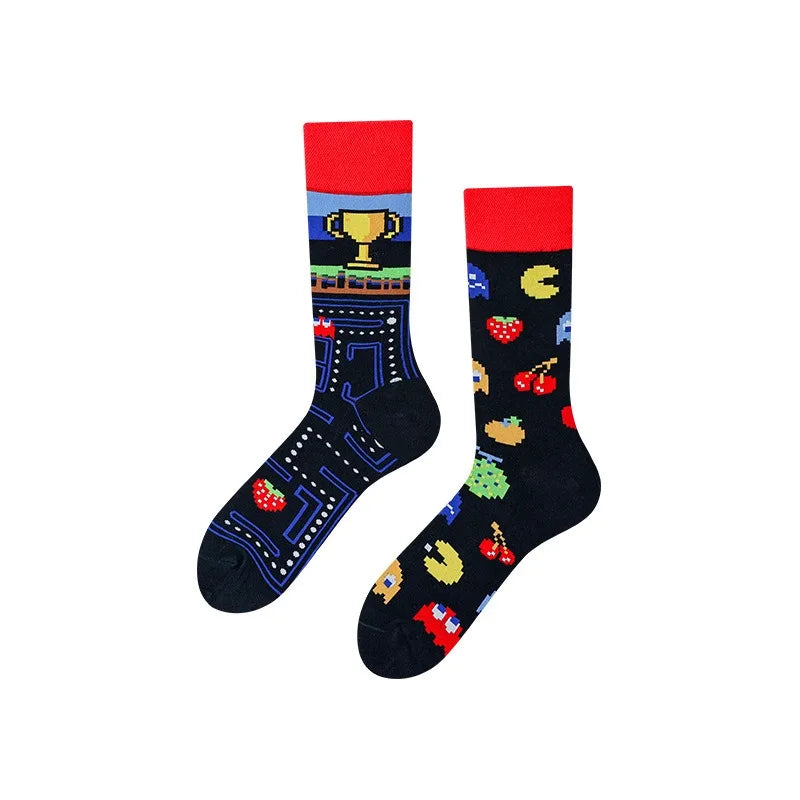Men's Novelty Socks Men's Fun Dress Socks AB Styles Fashion Personality Cartoon Colorful Funky Fancy Crazy Funny Casual Socks