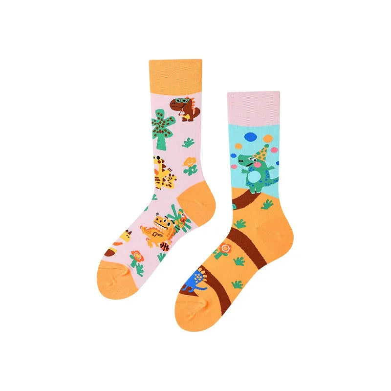Men's Novelty Socks Men's Fun Dress Socks AB Styles Fashion Personality Cartoon Colorful Funky Fancy Crazy Funny Casual Socks