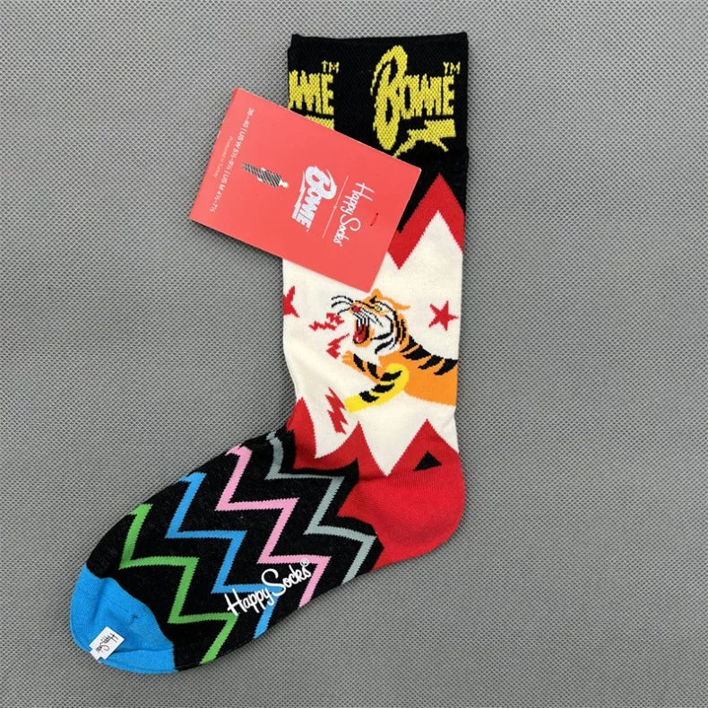 New Happy Socks All Over Cartoon Print Novelty Crew Socks 36-40