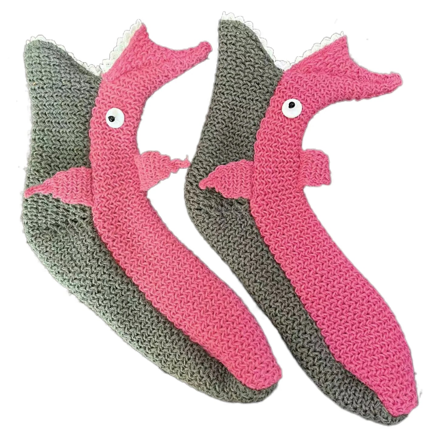 Funny Animal Socks for Adult Christmas Novelty Crocodile Floor Socks Creative 3D Chameleon Shark Socks Thick Knit 2022 Winter