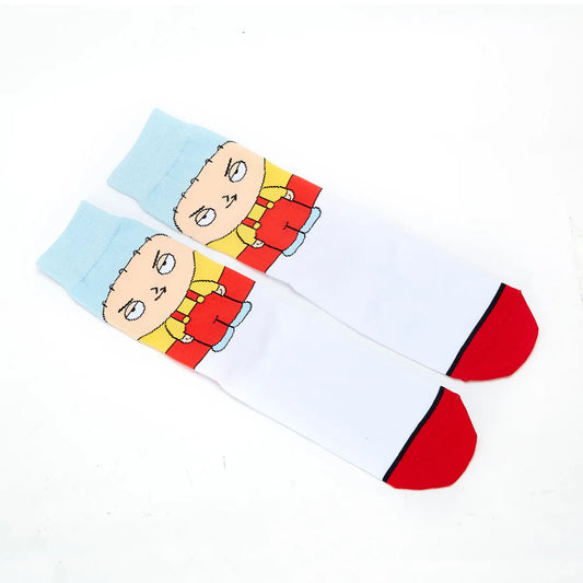5/10/20pairs Unisex Cartoon Anime Socks, Fashion Novelty Funny Socks, Skateboard Socks, Women Men's Socks & Hosiery