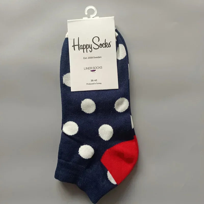 Novelty Happy Funny Mens Graphic Socks Summer Fruit Painting Dress Socks Low Cut SIZE 36-40