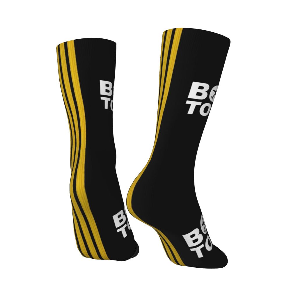 Novelty Printed Captain Stripes Epaulettes Socks for Women Men Stretchy Summer Autumn Winter Aviation Airplane Pilot Crew Socks