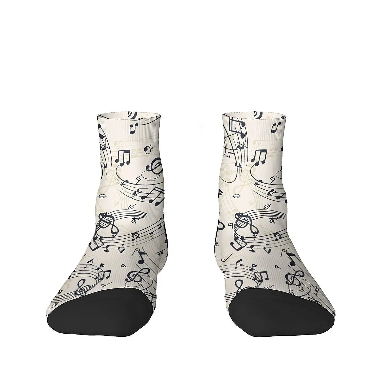 Music Notes Vintage socks Street Hip Hop Novelty Crew socks Comfortable Fashion casual socks Travel fitness party perfect gift