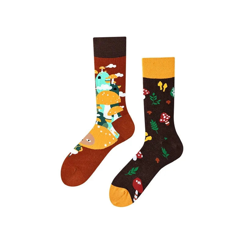Men's Novelty Socks Men's Fun Dress Socks AB Styles Fashion Personality Cartoon Colorful Funky Fancy Crazy Funny Casual Socks