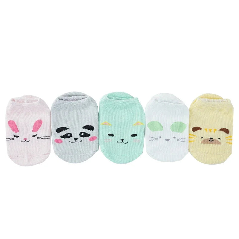 Newborn Baby Socks Non-Slip Cotton Girls Toddler Socks Cute Boys Clothes Accessories for 0-5 Years Children's Foot Socks