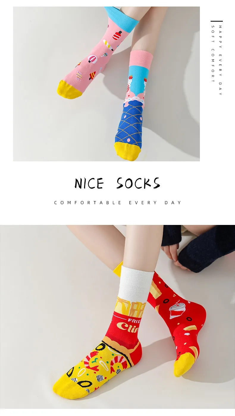 Men's Novelty Socks Men's Fun Dress Socks AB Styles Fashion Personality Cartoon Colorful Funky Fancy Crazy Funny Casual Socks