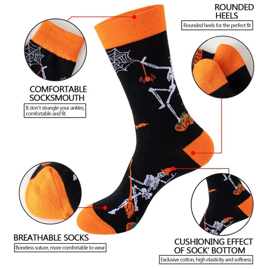 6 Pairs Unisex New Fashion Colorful Happy Casual Socks Dress Harajuku Cute Spaceman Grid Women Funny Socks