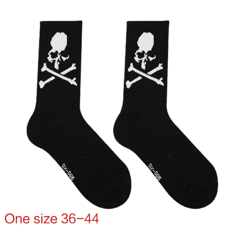 Novelty Funny Socks Soft Socks Cool Dress Socks Athletic Ankle Socks Gift for Women Men Skull Cotton Socks