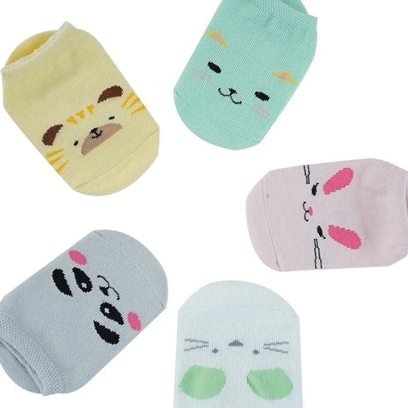 Newborn Baby Socks Non-Slip Cotton Girls Toddler Socks Cute Boys Clothes Accessories for 0-5 Years Children's Foot Socks