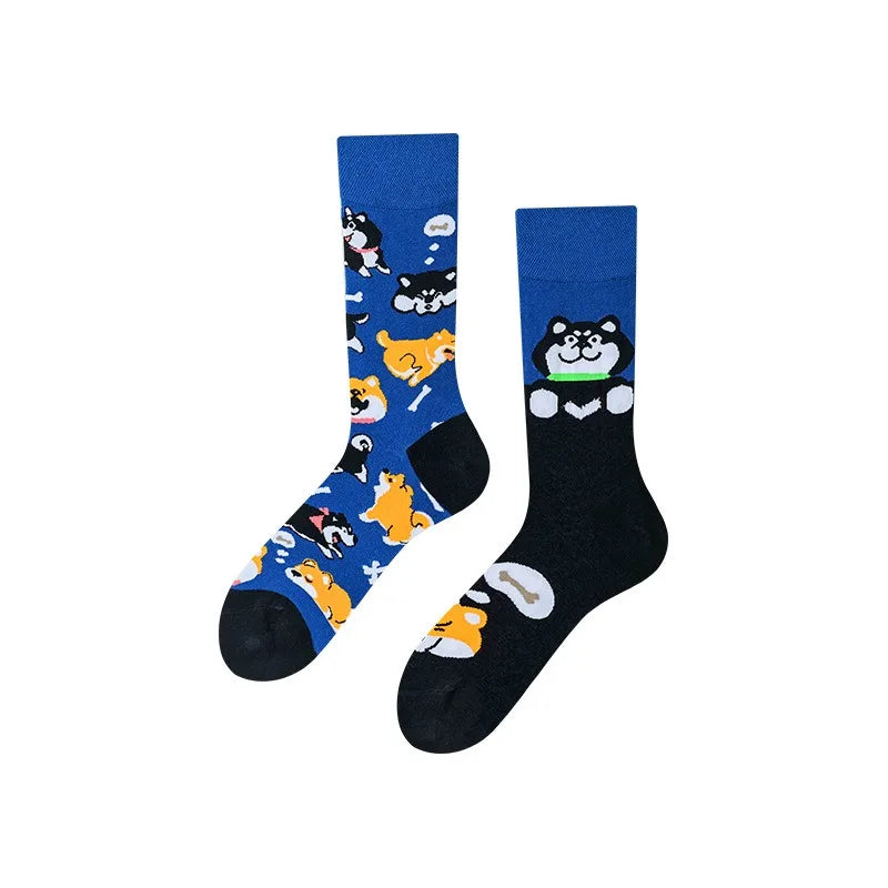 Men's Novelty Socks Men's Fun Dress Socks AB Styles Fashion Personality Cartoon Colorful Funky Fancy Crazy Funny Casual Socks