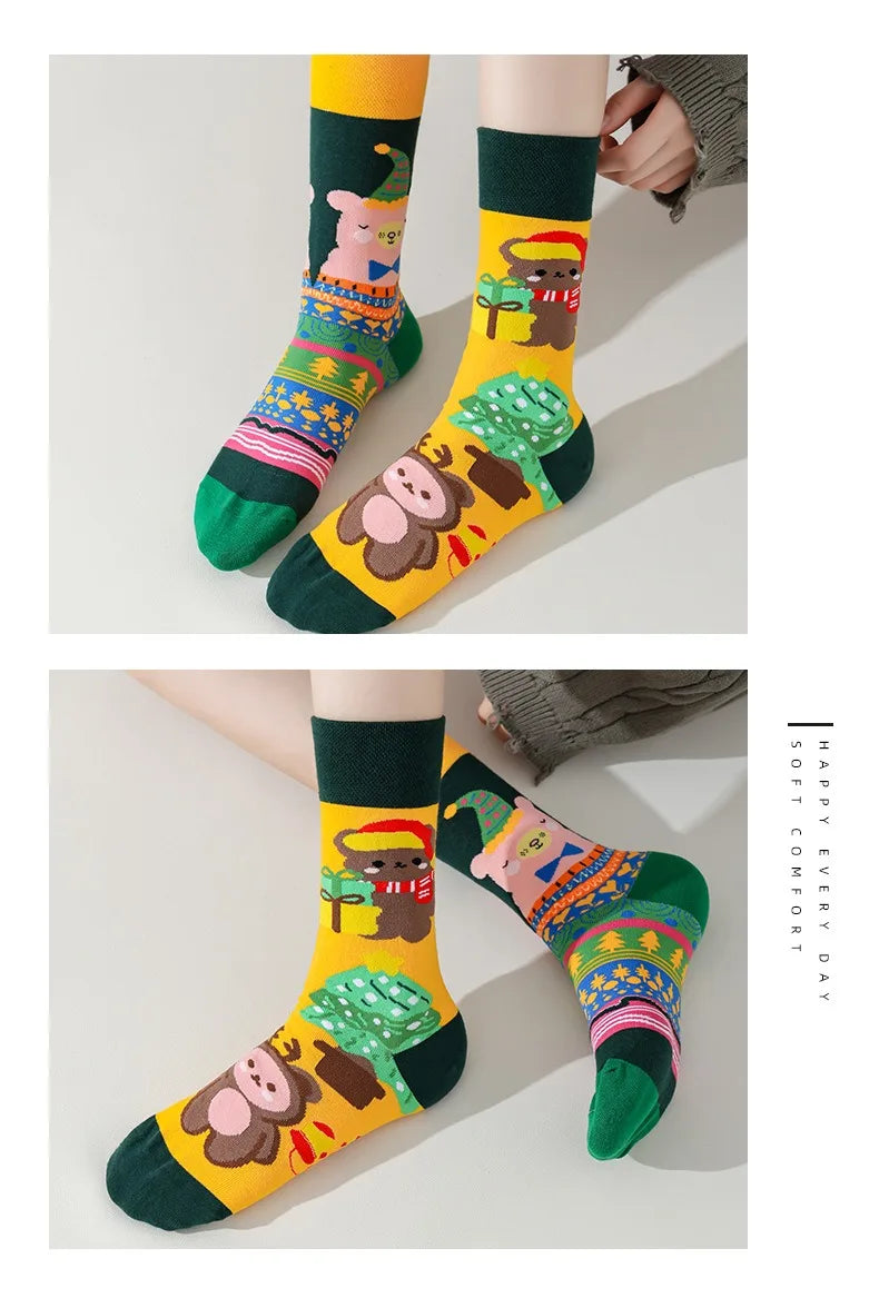 Men's Novelty Socks Men's Fun Dress Socks AB Styles Fashion Personality Cartoon Colorful Funky Fancy Crazy Funny Casual Socks