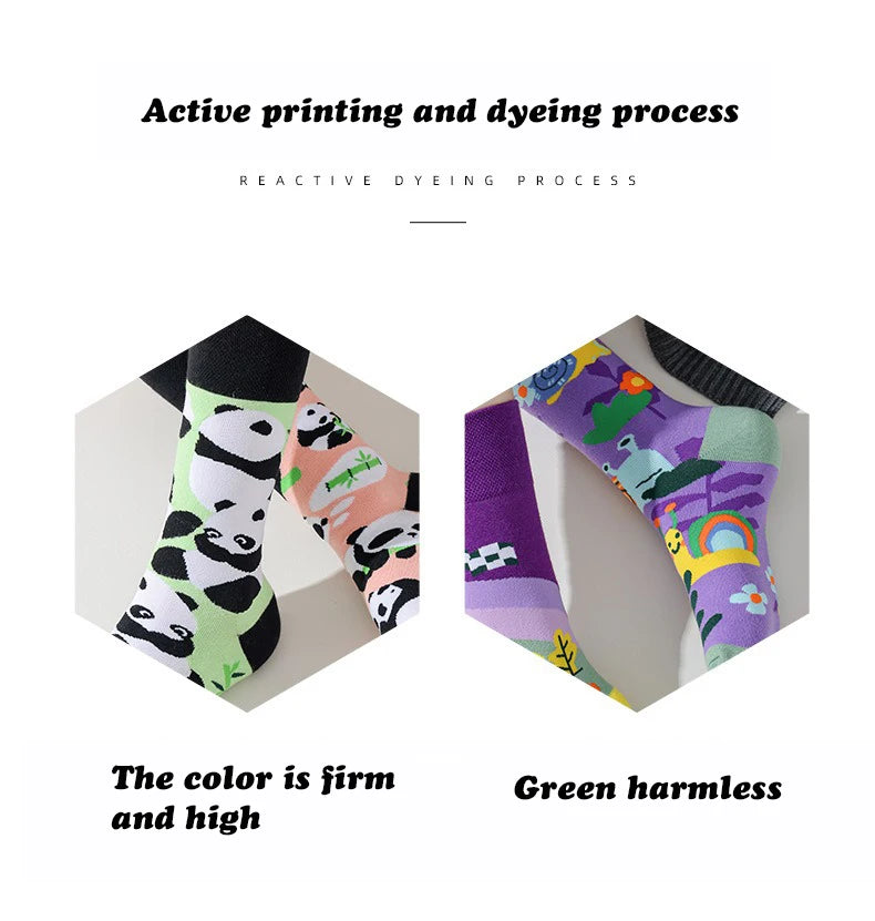 Men's Novelty Socks Men's Fun Dress Socks AB Styles Fashion Personality Cartoon Colorful Funky Fancy Crazy Funny Casual Socks