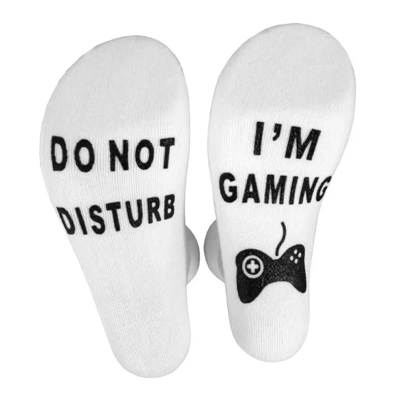Do Not Disturb Gaming Socks Funny Cotton Warm Novelty Gamer Socks for Kid Teen Boys Mens Womens Game Lovers Sports Socks