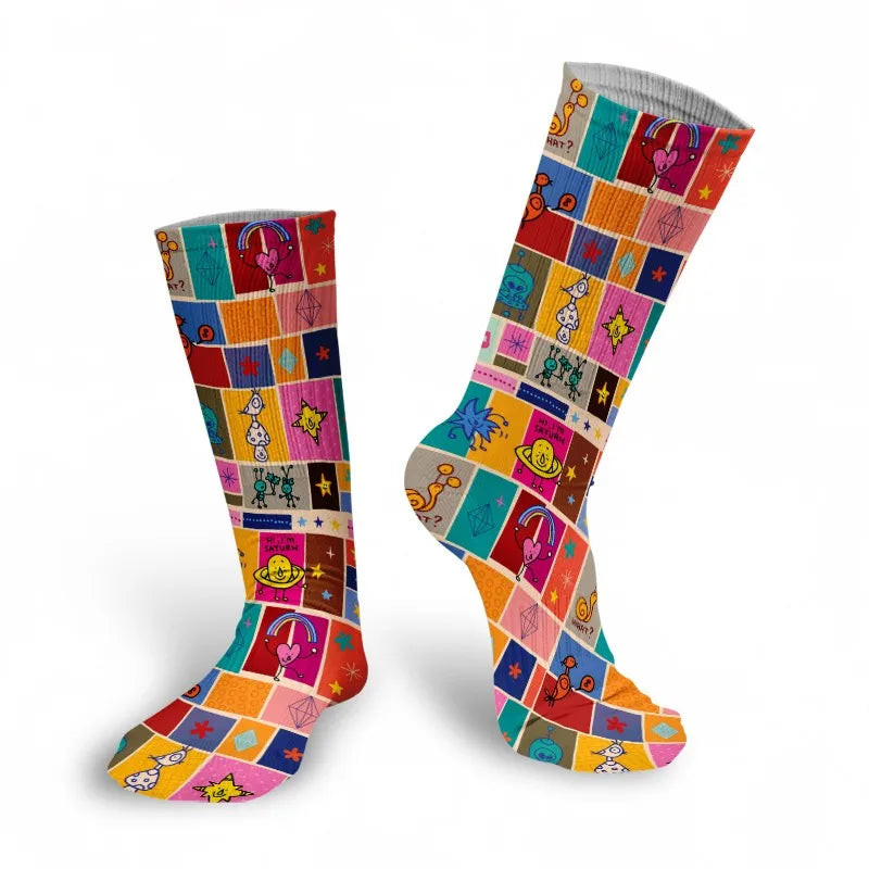 Cute Anime Cartoon Adventure Socks Yellow Street Role Playing Comics Female Men Socks Party Novelty Interesting Socks