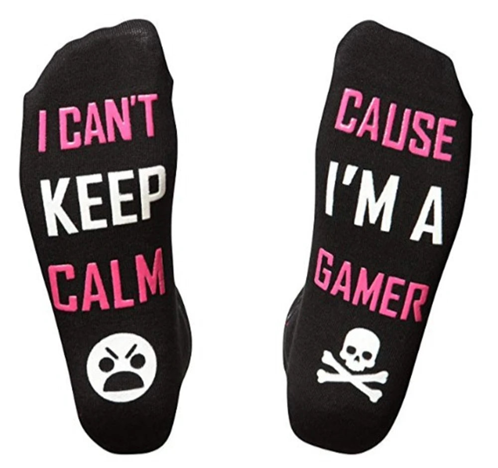 New Happy Funny Letters 'DO NOT DISTURB I AM BUSY GAMING' Socks Home Leisure Novelty Party Club Sokken Dropship