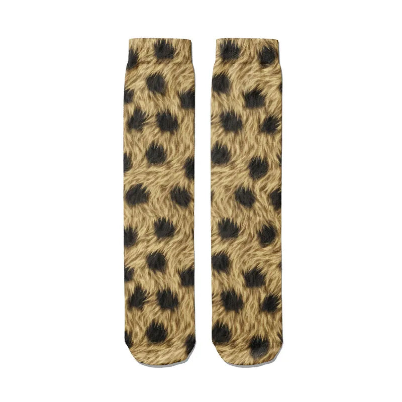 Novelty Happy Funny Men Socks 3D Animal Printed Socks Women Personality Punk skateboard Sock Christmas Gift Calcetines felices