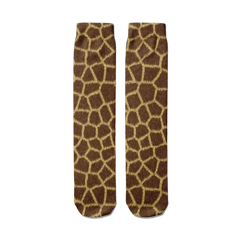 Novelty Happy Funny Men Socks 3D Animal Printed Socks Women Personality Punk skateboard Sock Christmas Gift Calcetines felices
