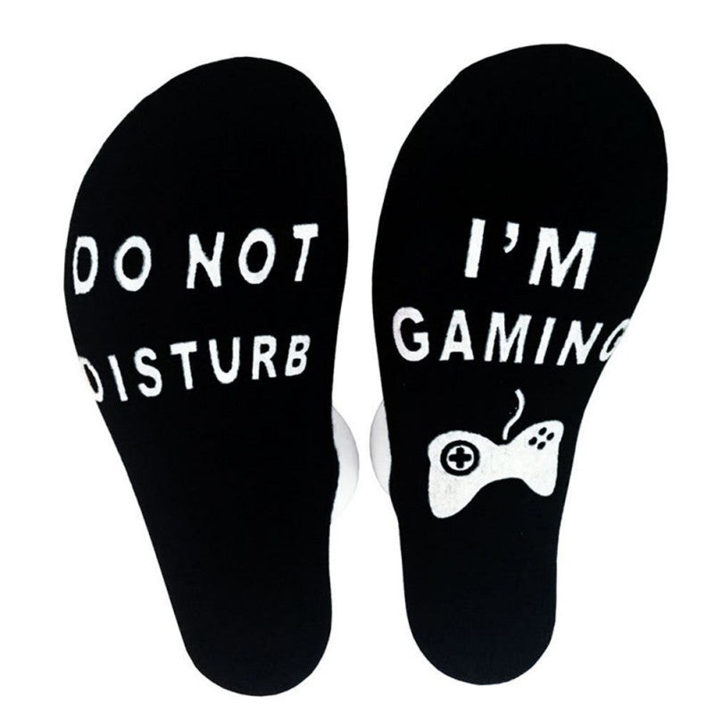 Do Not Disturb Gaming Socks Funny Cotton Warm Novelty Gamer Socks for Kid Teen Boys Mens Womens Game Lovers Sports Socks