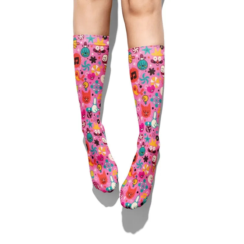Cute Anime Cartoon Adventure Socks Yellow Street Role Playing Comics Female Men Socks Party Novelty Interesting Socks